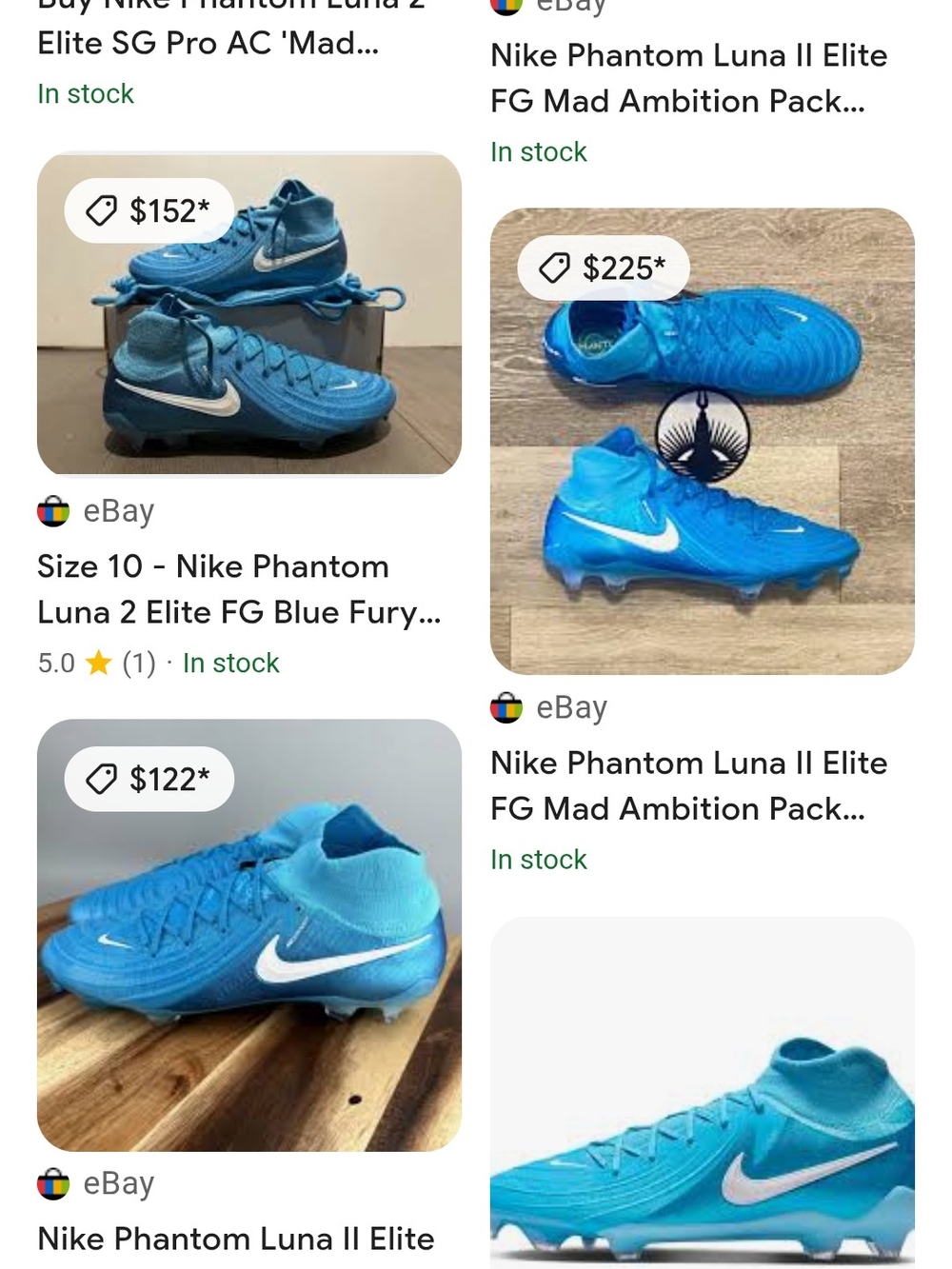 Nike Mens' Soccer Cleats —  Blue Fury Phantom Elite 2